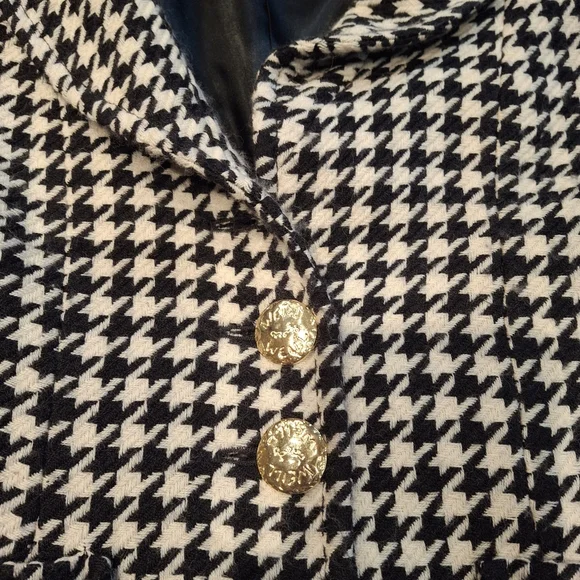 Vintage Weill Women's Long Sleeve Houndstooth Short Blazer Size EU 32 US 2/4 - Picture 4 of 13